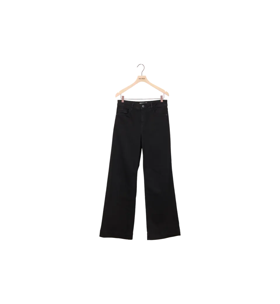 Mos Mosh MMDara Nero Jeans Schwarz 28 Wide Leg Secondhand