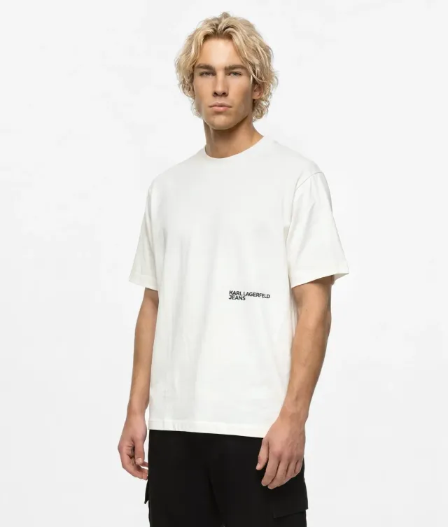 Karl Lagerfeld KL Jeans Naht T-Shirt Herren Relaxed Kontrastnaht
