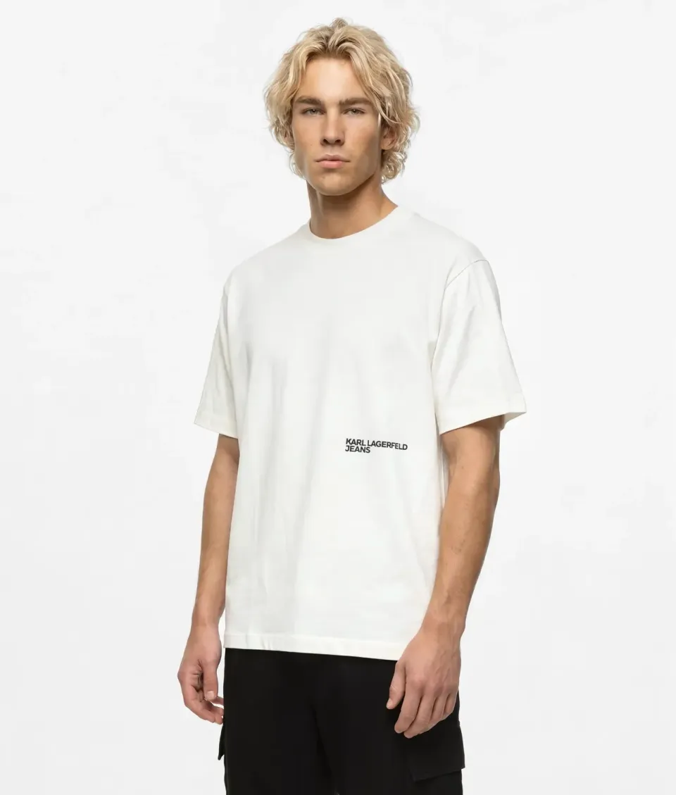 Karl Lagerfeld KL Jeans Naht T-Shirt Herren Relaxed Kontrastnaht