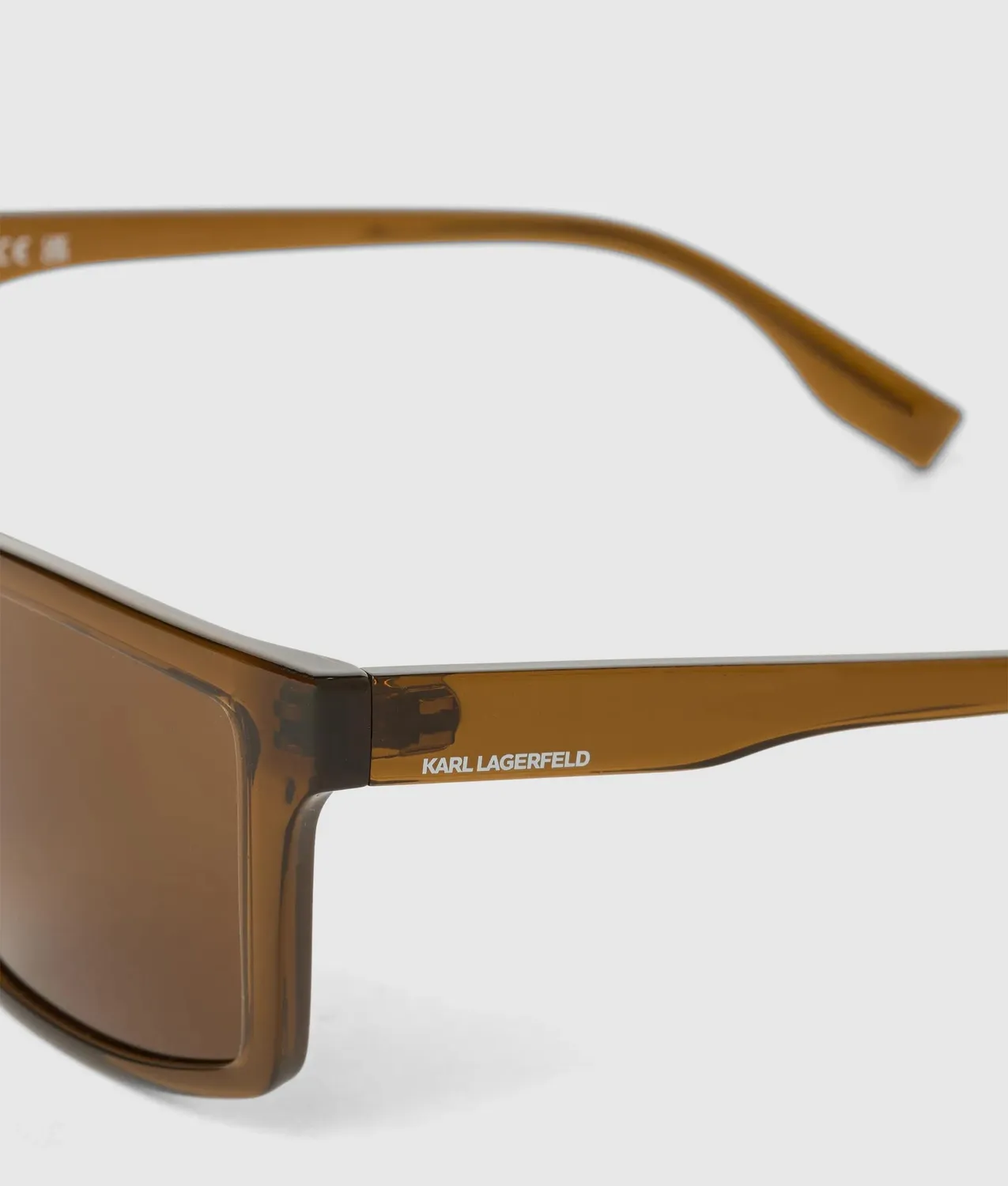 Karl Lagerfeld Logo Sonnenbrille rechteckig dunkel