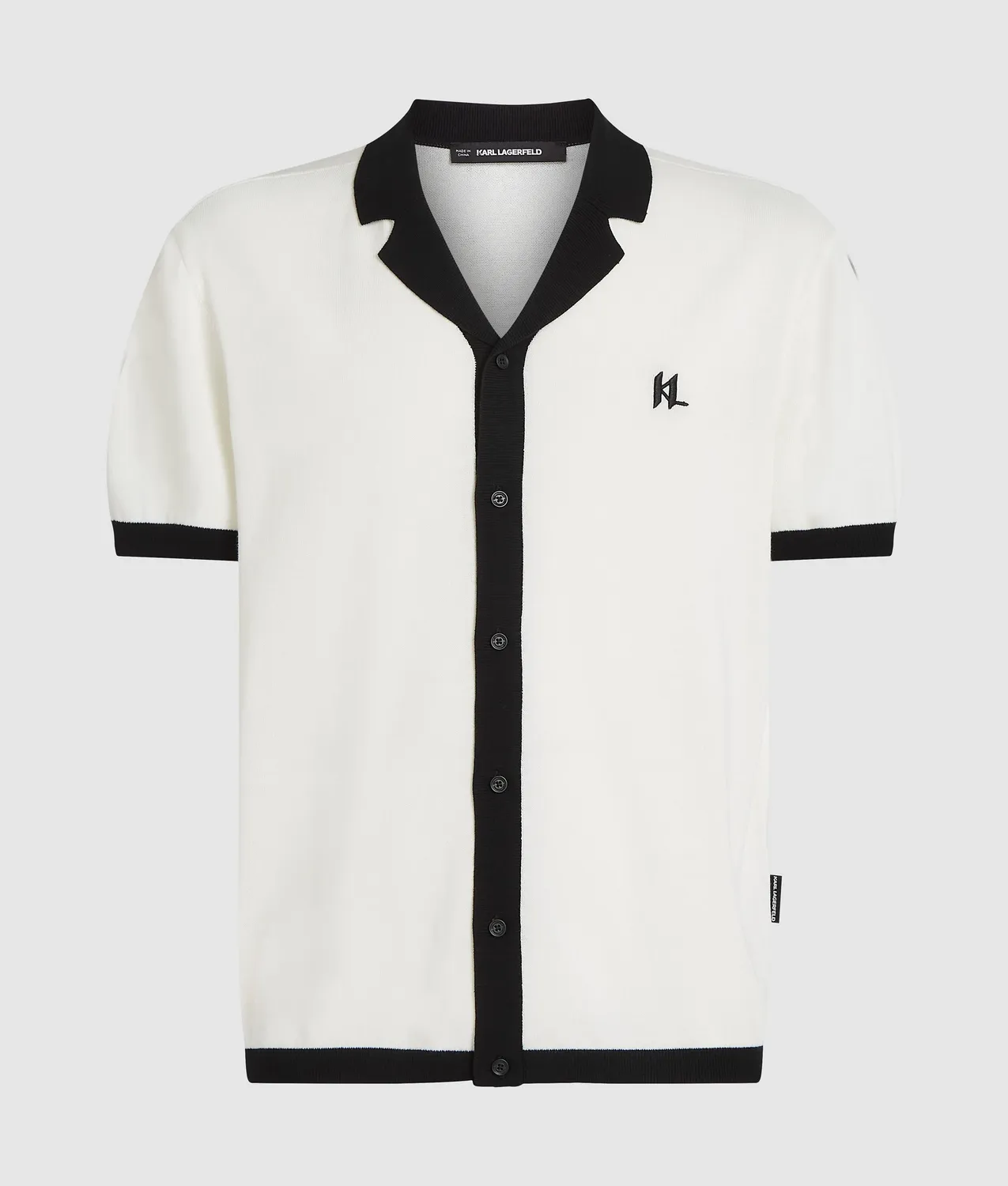 Karl Lagerfeld Monogram Poloshirt Baumwolle Stickerei