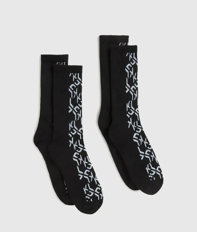 Karl Lagerfeld KL Jeans Monogram Socken 2er-Pack