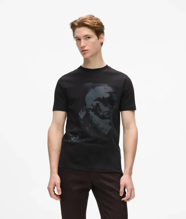 Karl Lagerfeld Portrait Print T-Shirt Herren Baumwolle