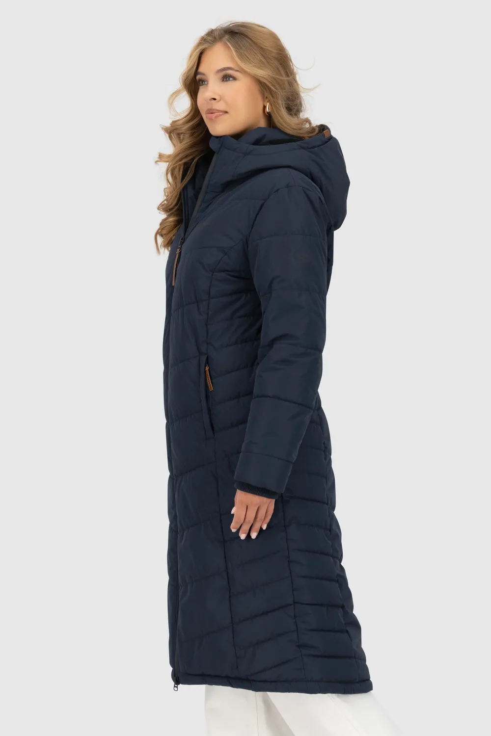 Alife & Kickin JuaAK A Puffer Coat Dunkelblau lang
