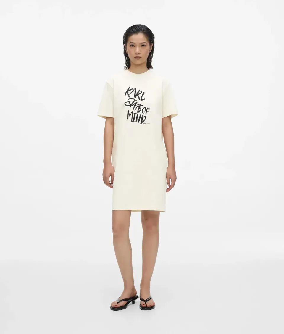 Karl Lagerfeld Karl Quote T-Shirtkleid Damen Print