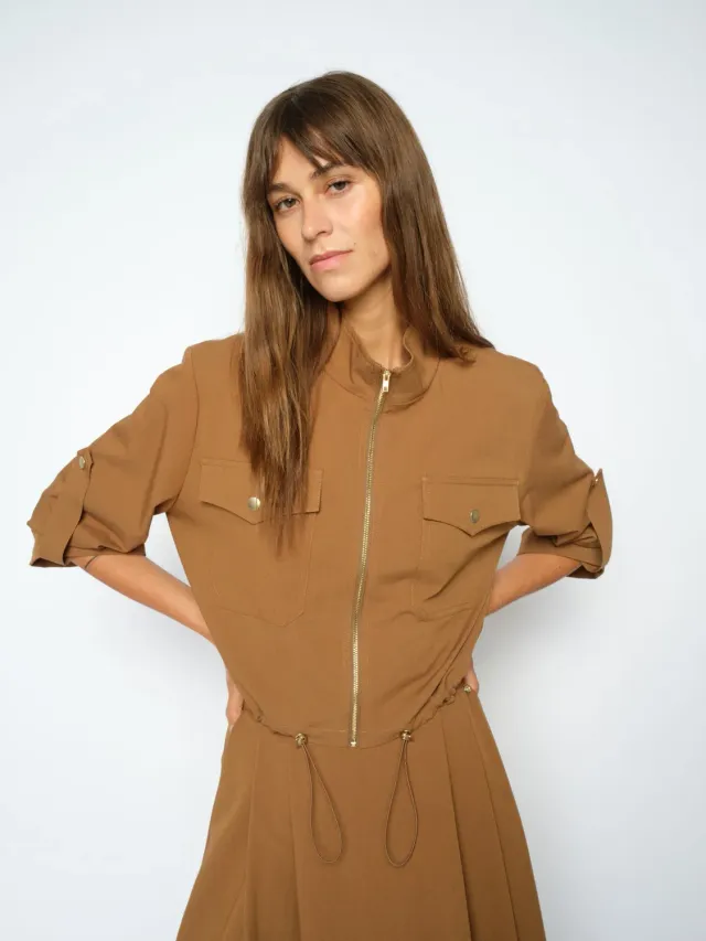 Mos Mosh MMAndrea Sato Jacke Dark Camel Bomber relaxed