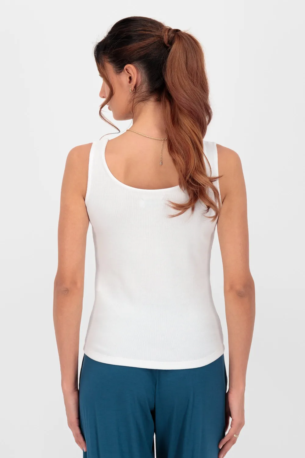 Alife & Kickin HazelAK A Top Weiß Damen Ripp Stretch