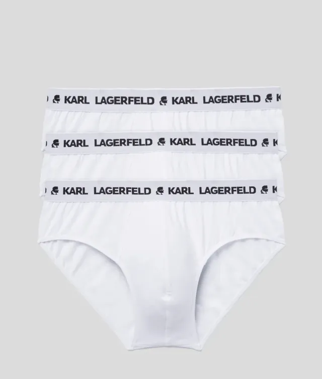 Karl Lagerfeld Logo Briefs Slips 3er-Pack Herren Baumwolle