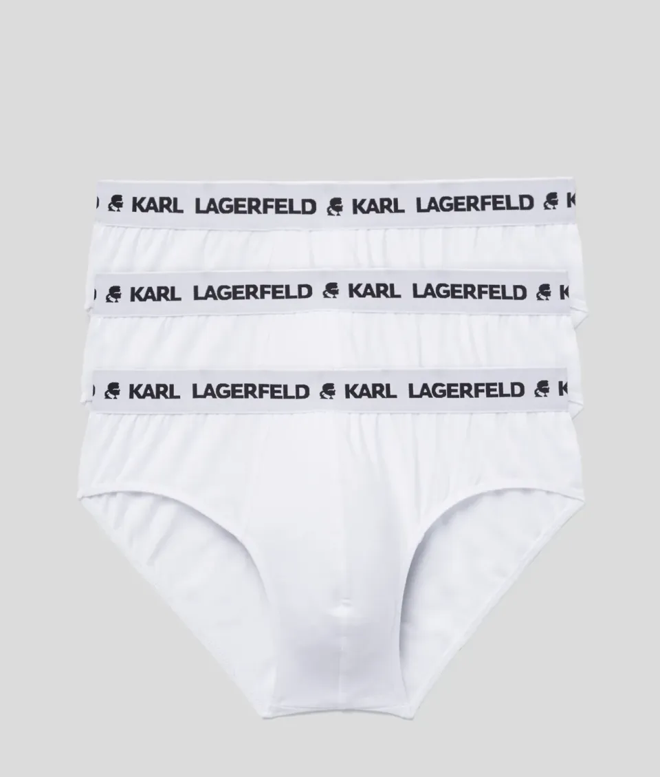 Karl Lagerfeld Logo Briefs Slips 3er-Pack Herren Baumwolle