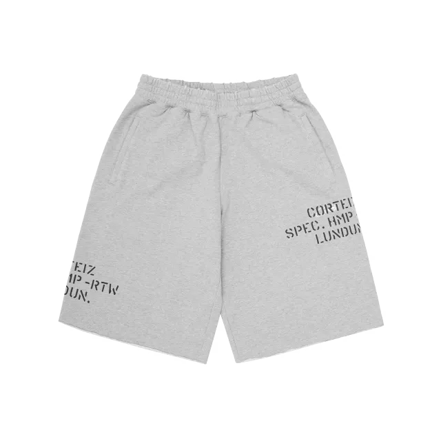 Corteiz HMP Stencil Sweatshort Heather Grey Fleece