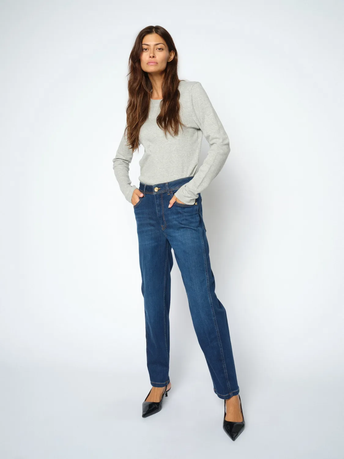 Mos Mosh MMAymen Deluxe Jeans Dunkelblau Boyfriend