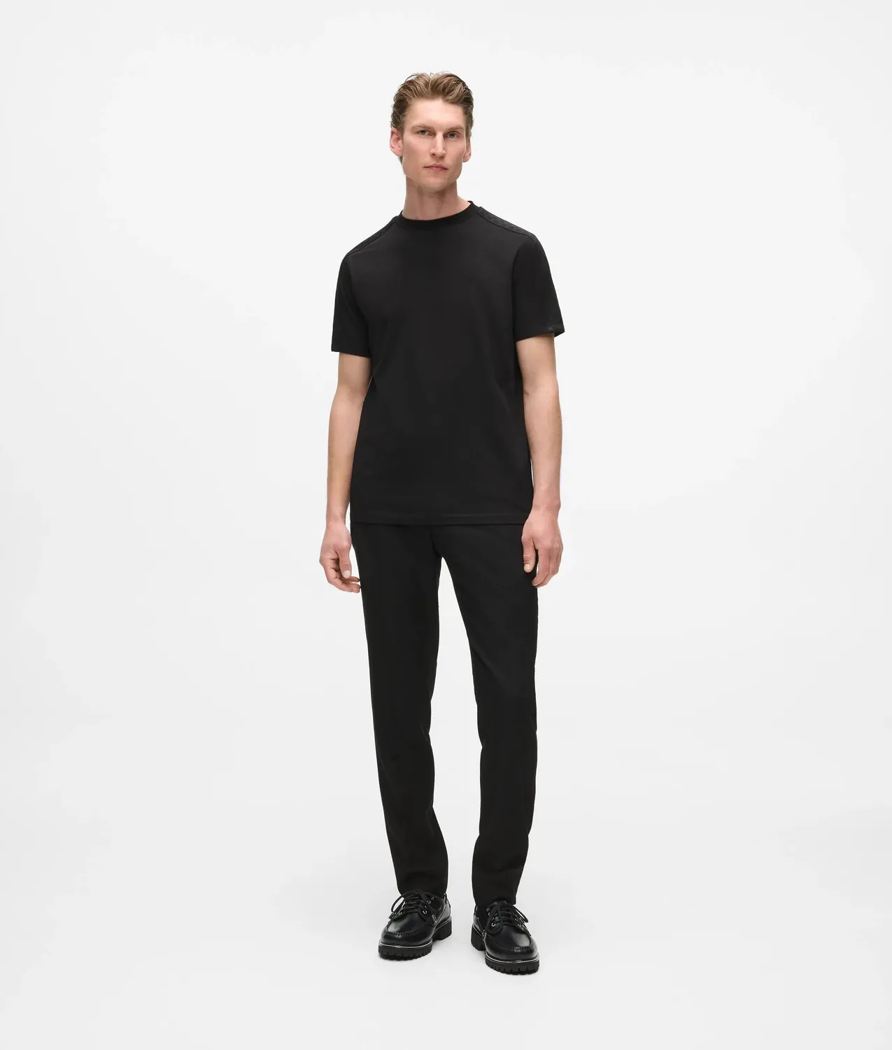 Karl Lagerfeld Monogram Sleeve Detail T-Shirt Herren schwarz