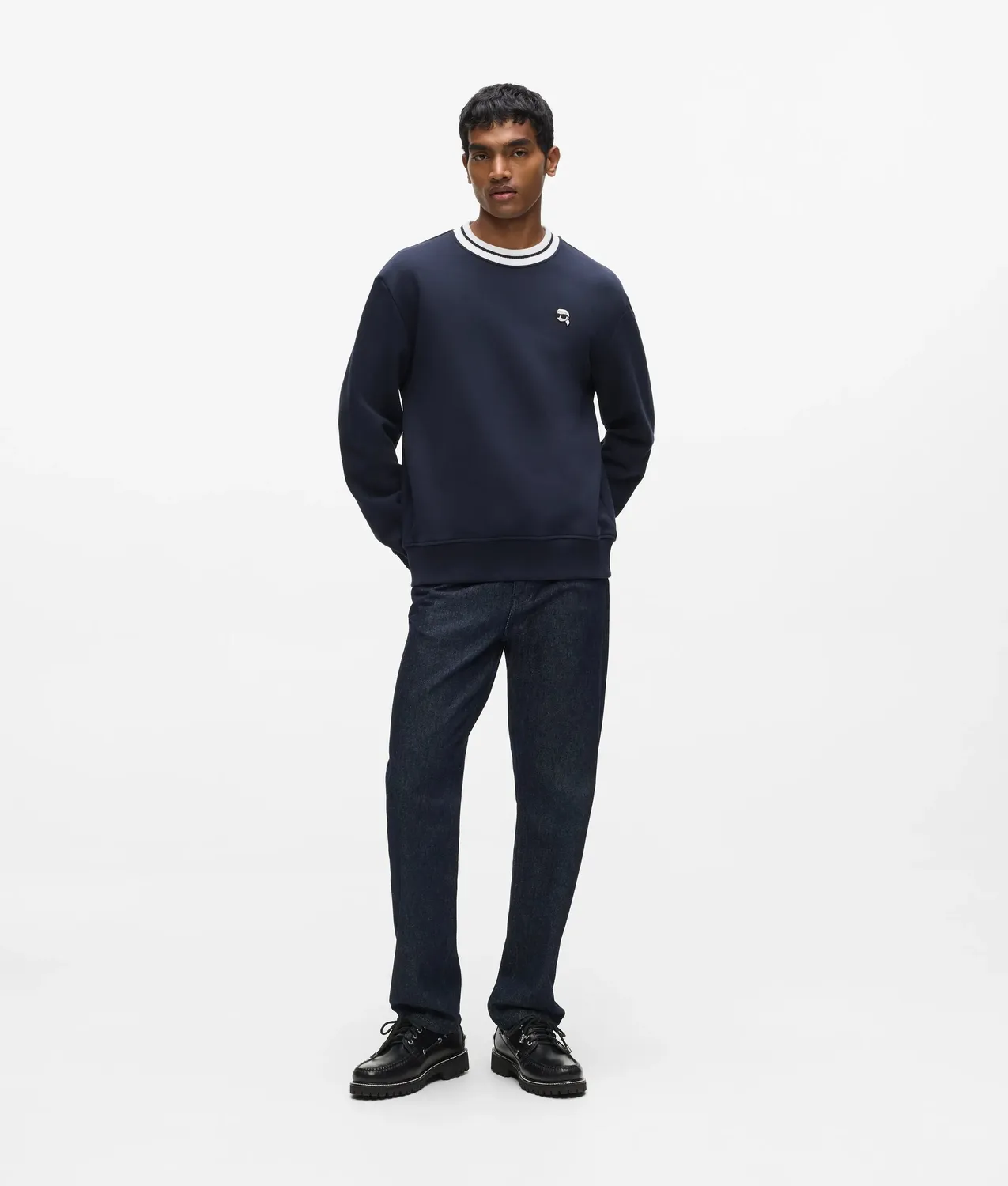 Karl Lagerfeld Ikon Striped Neck Sweatshirt XS-XXL Gestreift