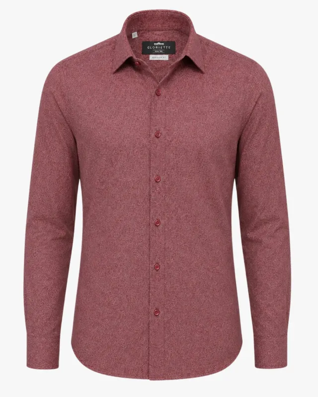 Gloriette Hemd Bordeaux Paisley-Muster Baumwolle