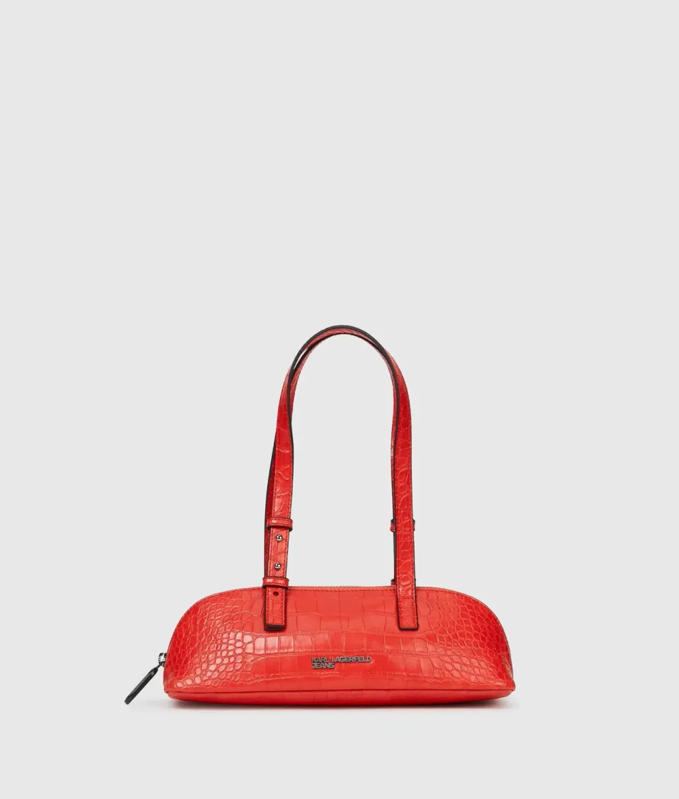 Karl Lagerfeld Croco Schultertasche Umhängetasche Kroko-Optik