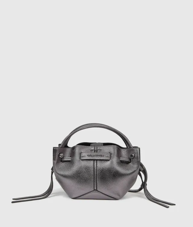 Karl Lagerfeld K/Pierced Bucket Bag Mini Metallic