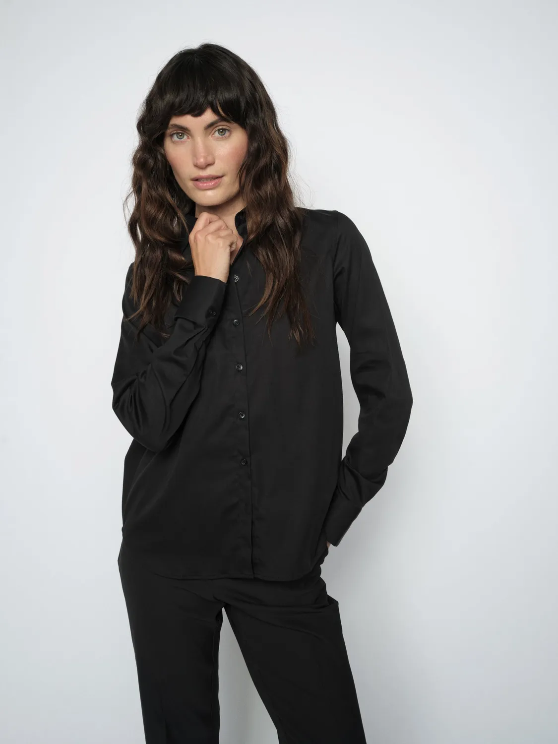 Mos Mosh Martina Shirt Weiß Schwarz Regular Baumwolle