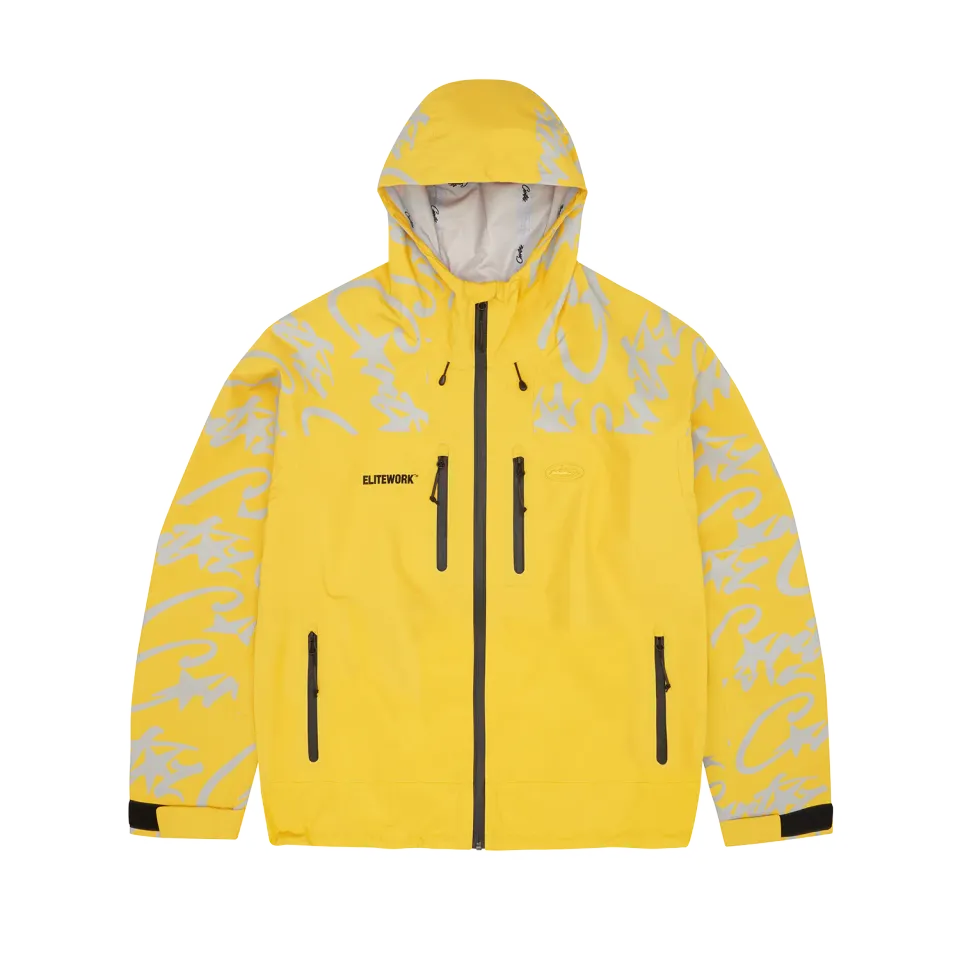 Corteiz Elitework Shell Jacke Yella Wasserdicht