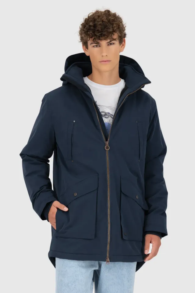 Alife & Kickin RonAK A Parka Dunkelblau Herren Winter