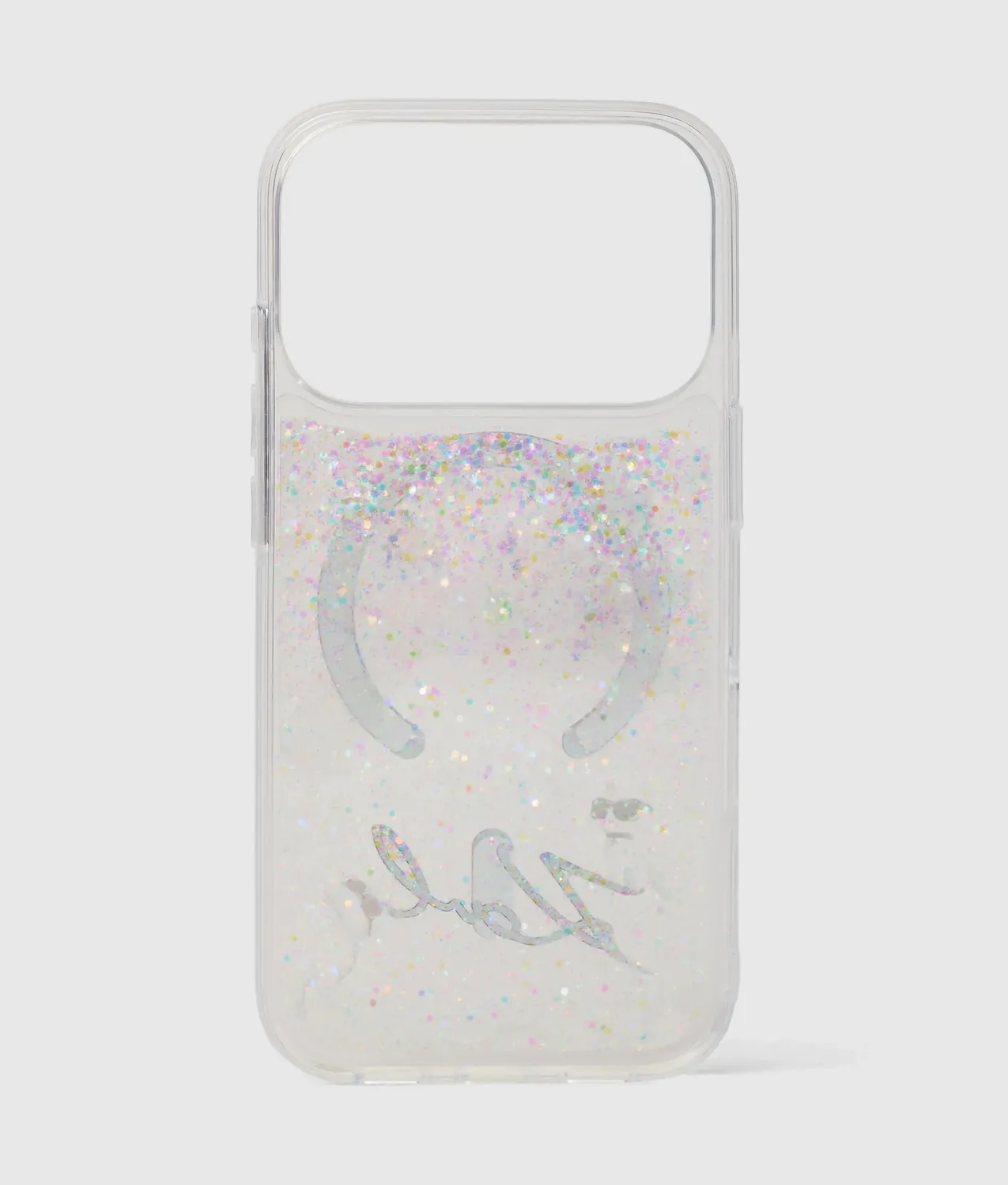 Karl Lagerfeld Ikon Choupette Glitter iPhone 17 Pro Hülle