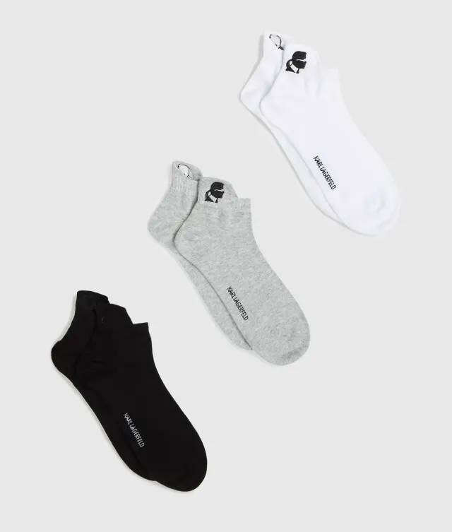 Karl Lagerfeld Kameo Socken kurz 3er-Pack Baumwolle
