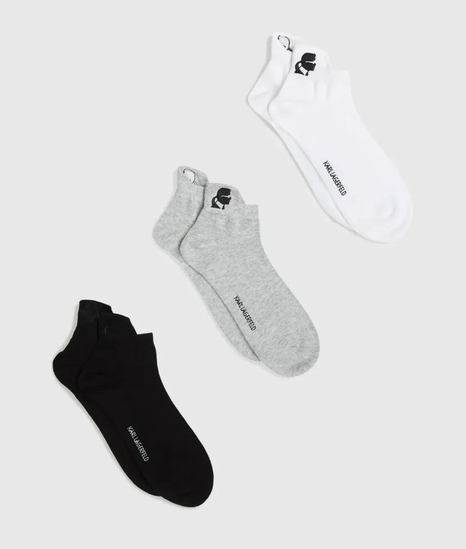 Karl Lagerfeld Kameo Socken kurz 3er-Pack Baumwolle