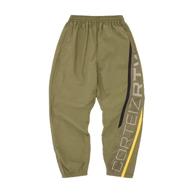 Corteiz Bias Panel Shuku Pant Nylonhose Olive wasserabweisend