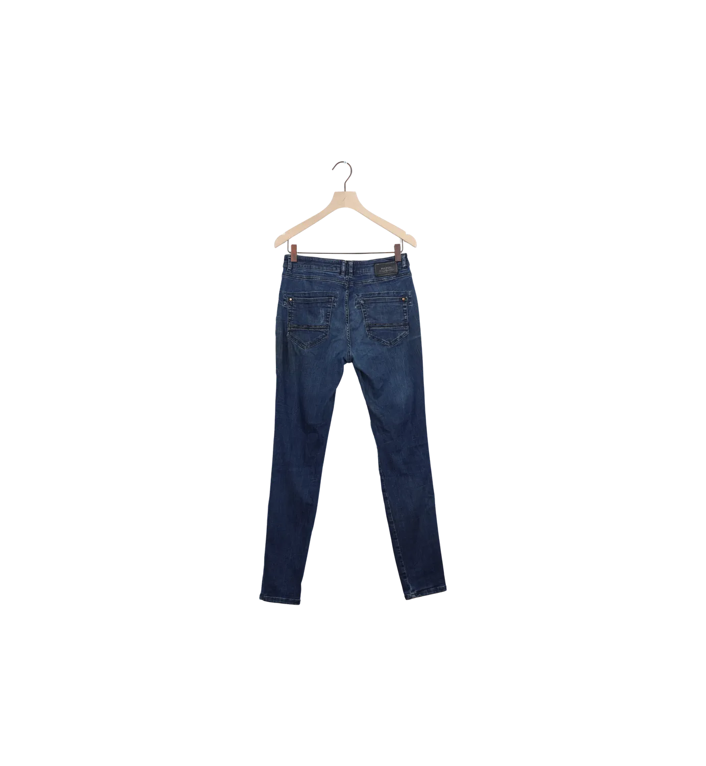 Mos Mosh Naomi Shine Jeans 28 Dunkelblau Pailletten