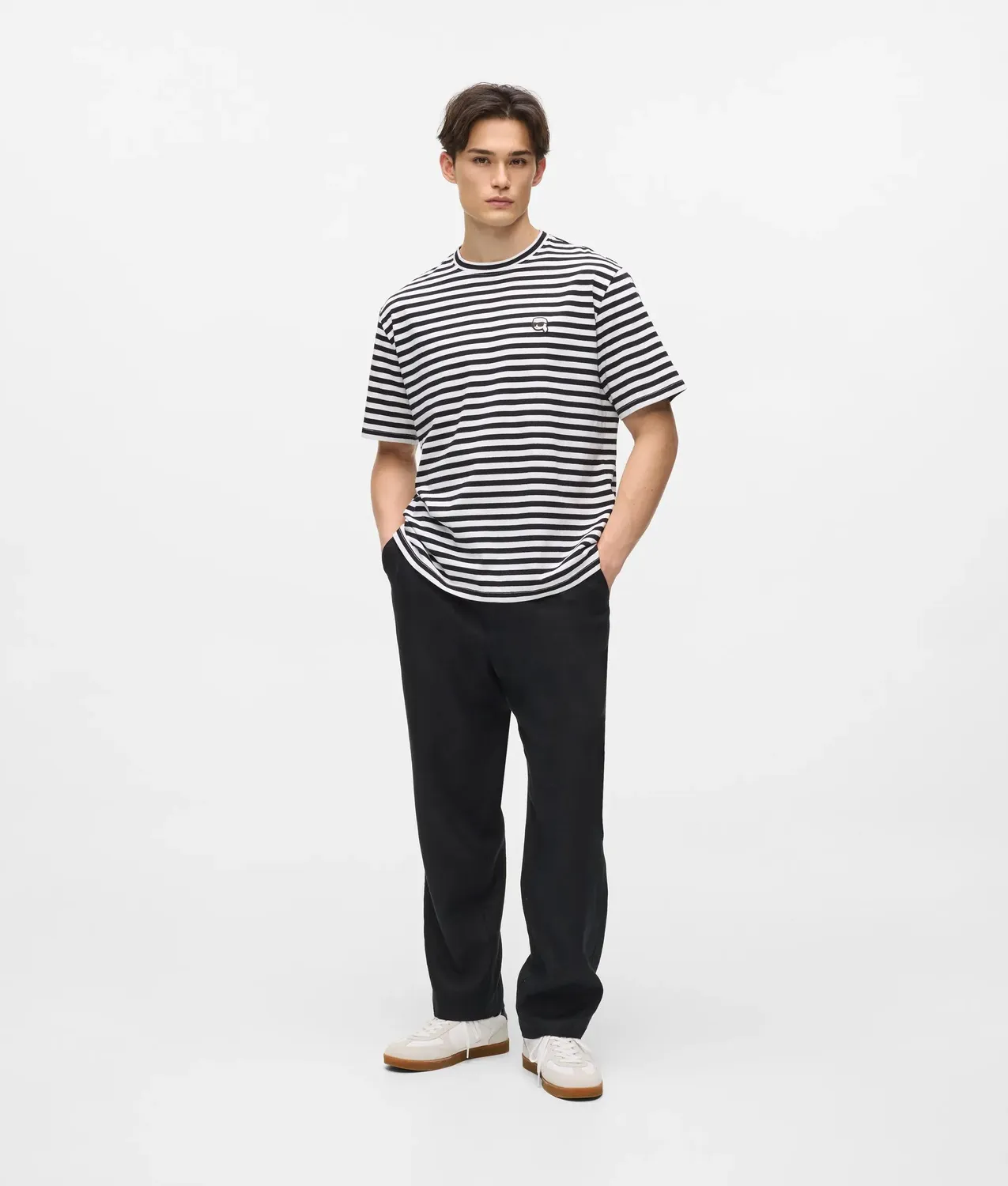 Karl Lagerfeld Ikon Relaxed T-Shirt gestreift Herren