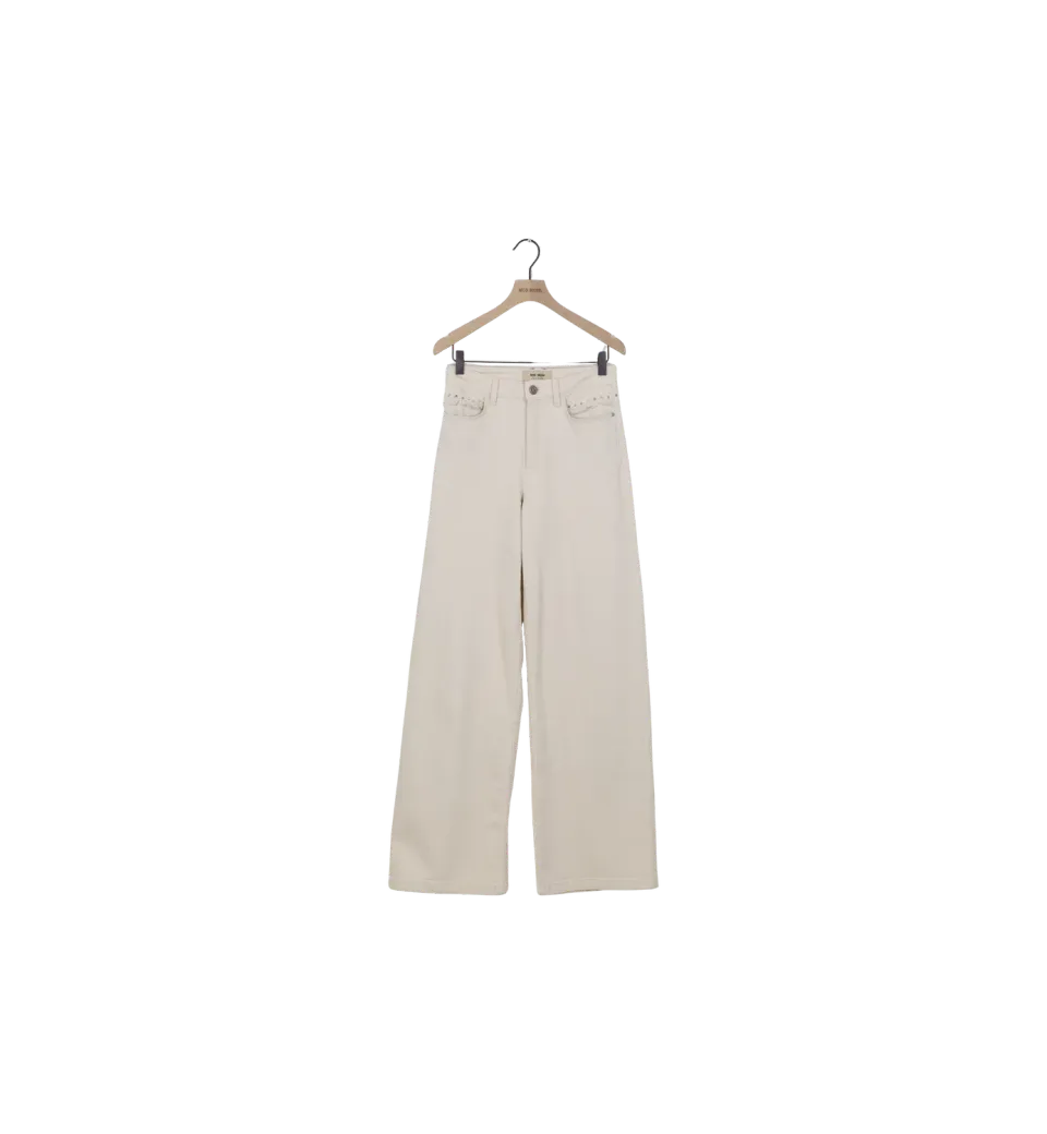 Mos Mosh MMColette Fringe Jeans Wide Leg Clay 27/34 Secondhand