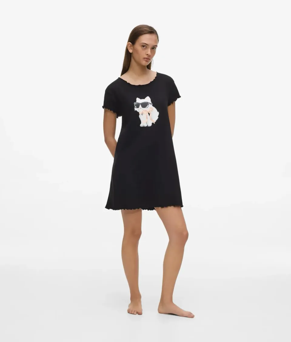 Karl Lagerfeld Ikon Choupette Nachthemd Damen Schlafkleid
