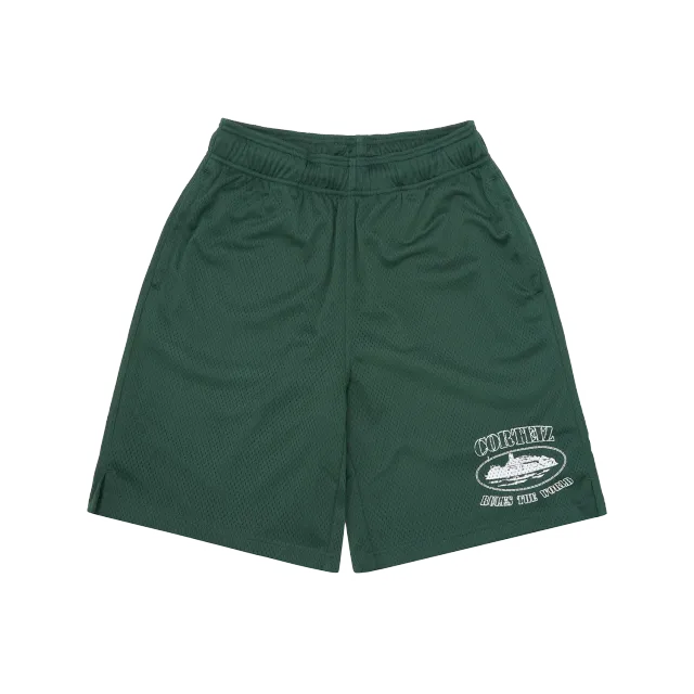 Corteiz OG Alcatraz Mesh Short Shorts Forest Green Netz