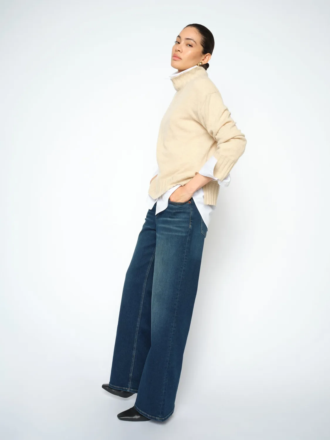 Mos Mosh MMDara Hera Jeans Mid Blue 32 High Waist