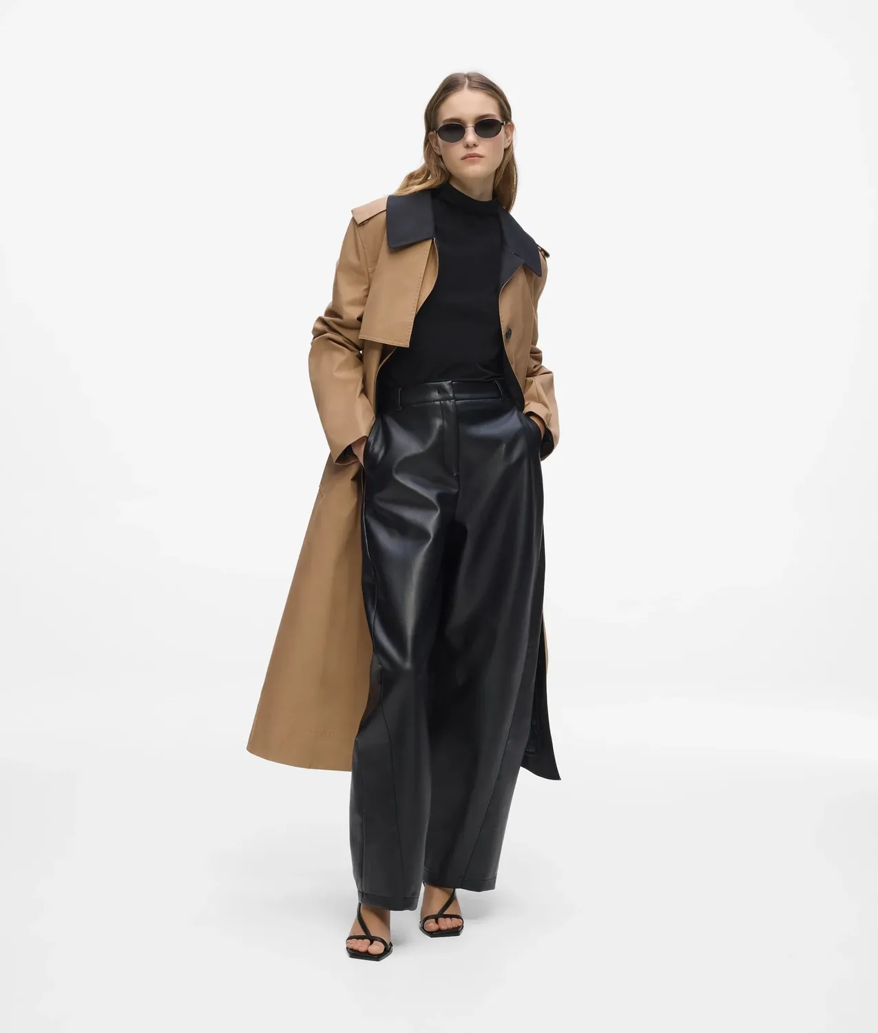 Karl Lagerfeld Faux-Leather Barrel Hose Damen