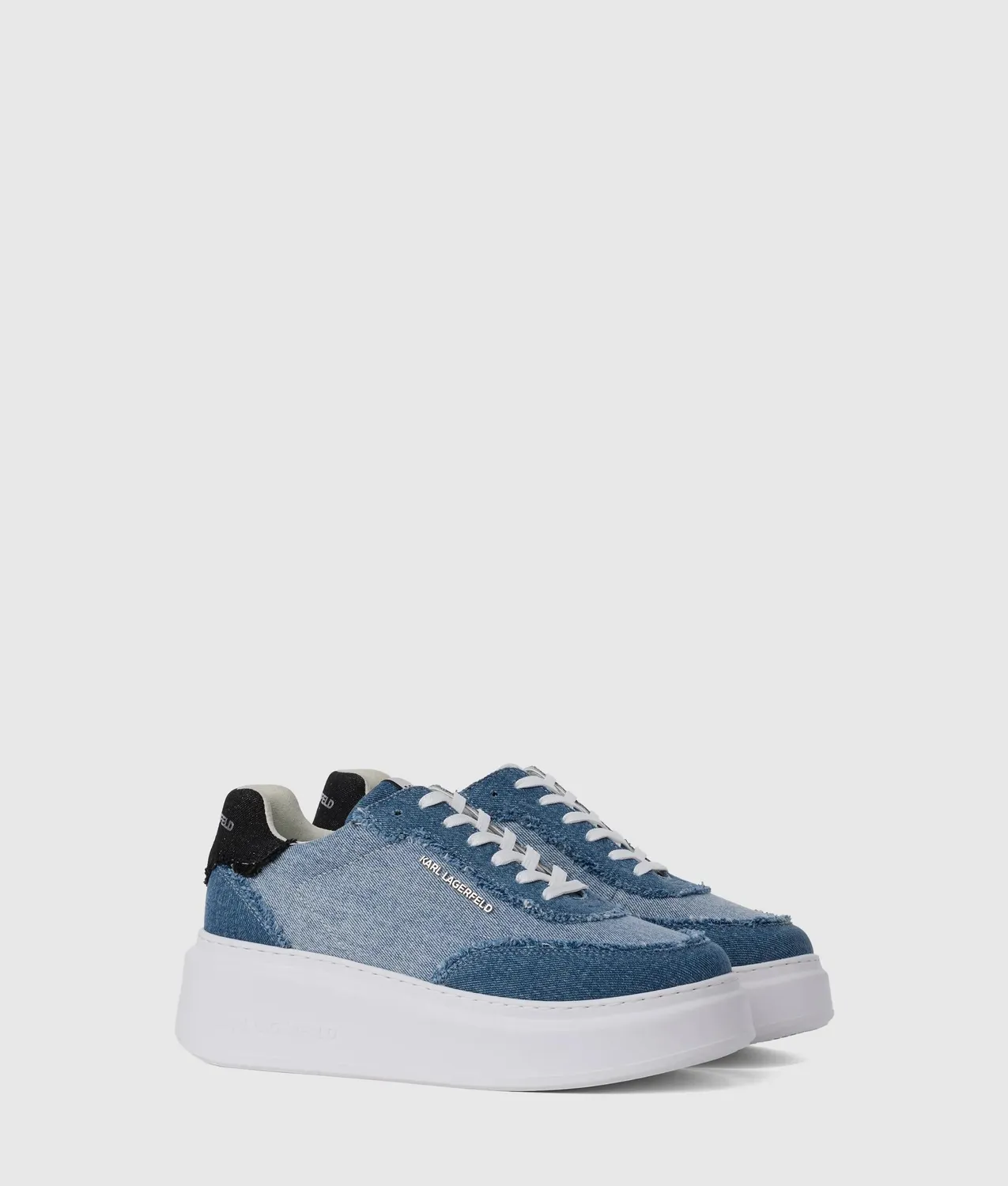 Karl Lagerfeld Anakapri Denim Sneakers Keil Größe 7