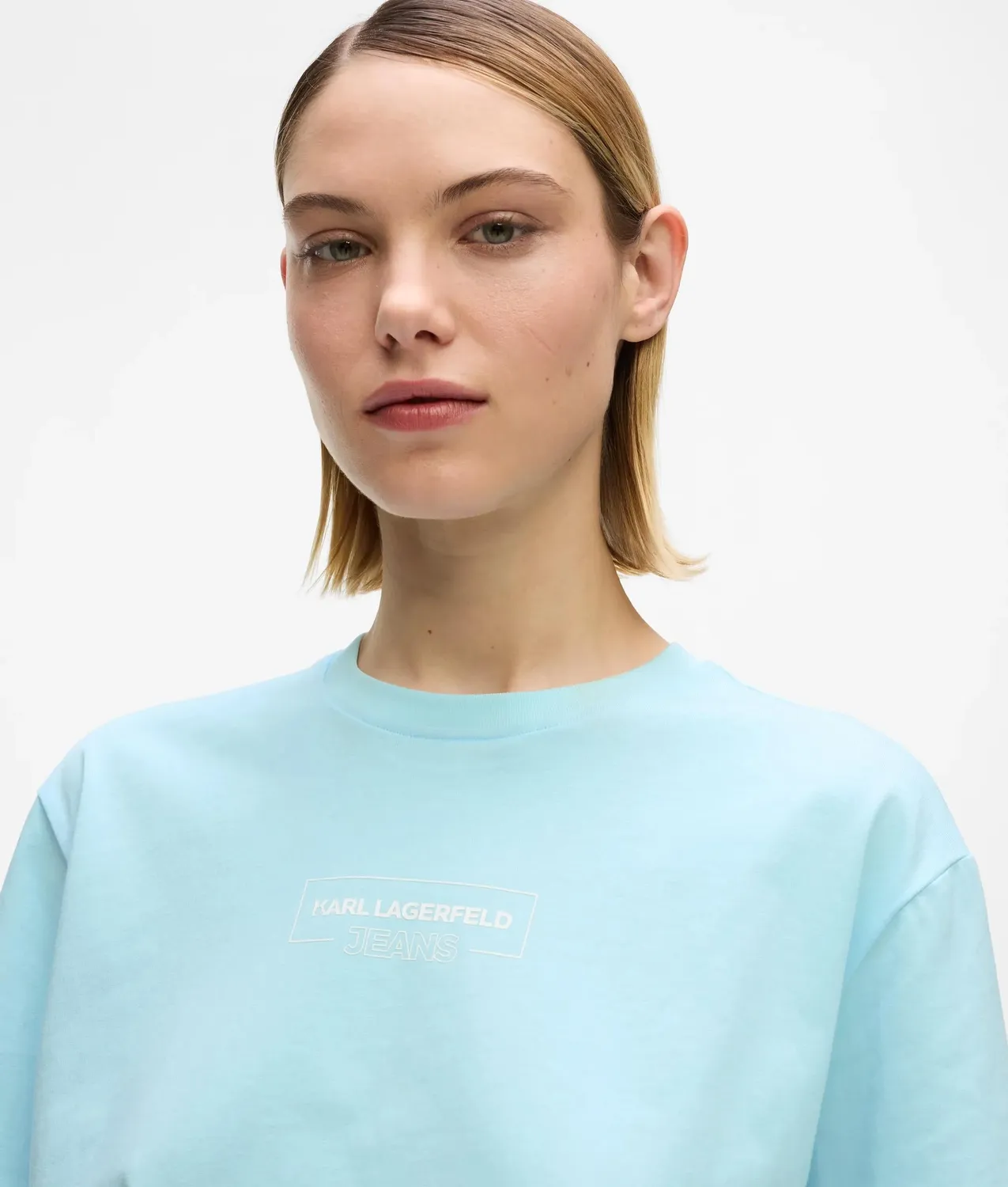 Karl Lagerfeld KL Jeans Outline Logo T-Shirt Baumwolle