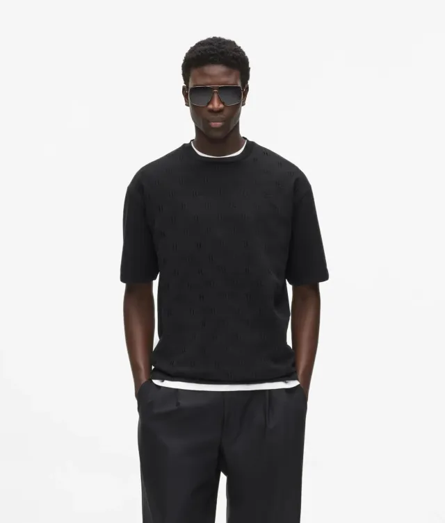 Karl Lagerfeld Monogram Sweater kurzarm Herren