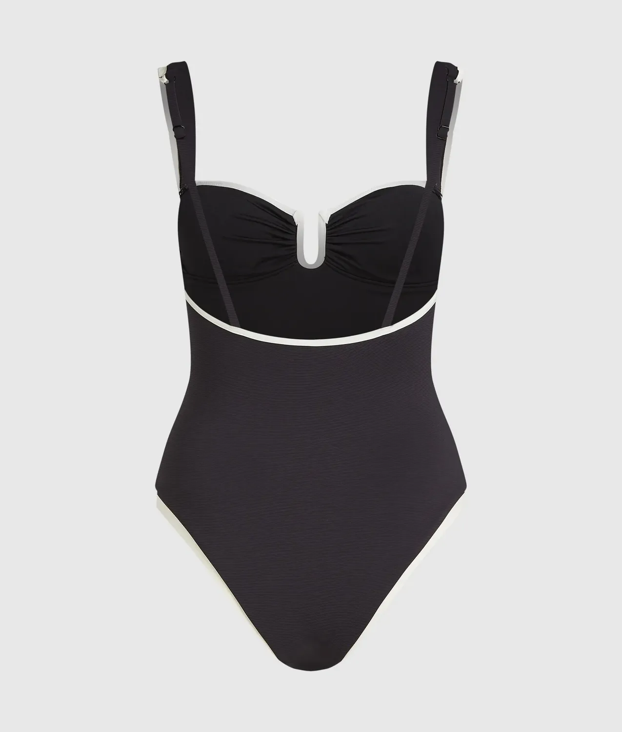 Karl Lagerfeld Signature Badeanzug Bandeau High-Cut