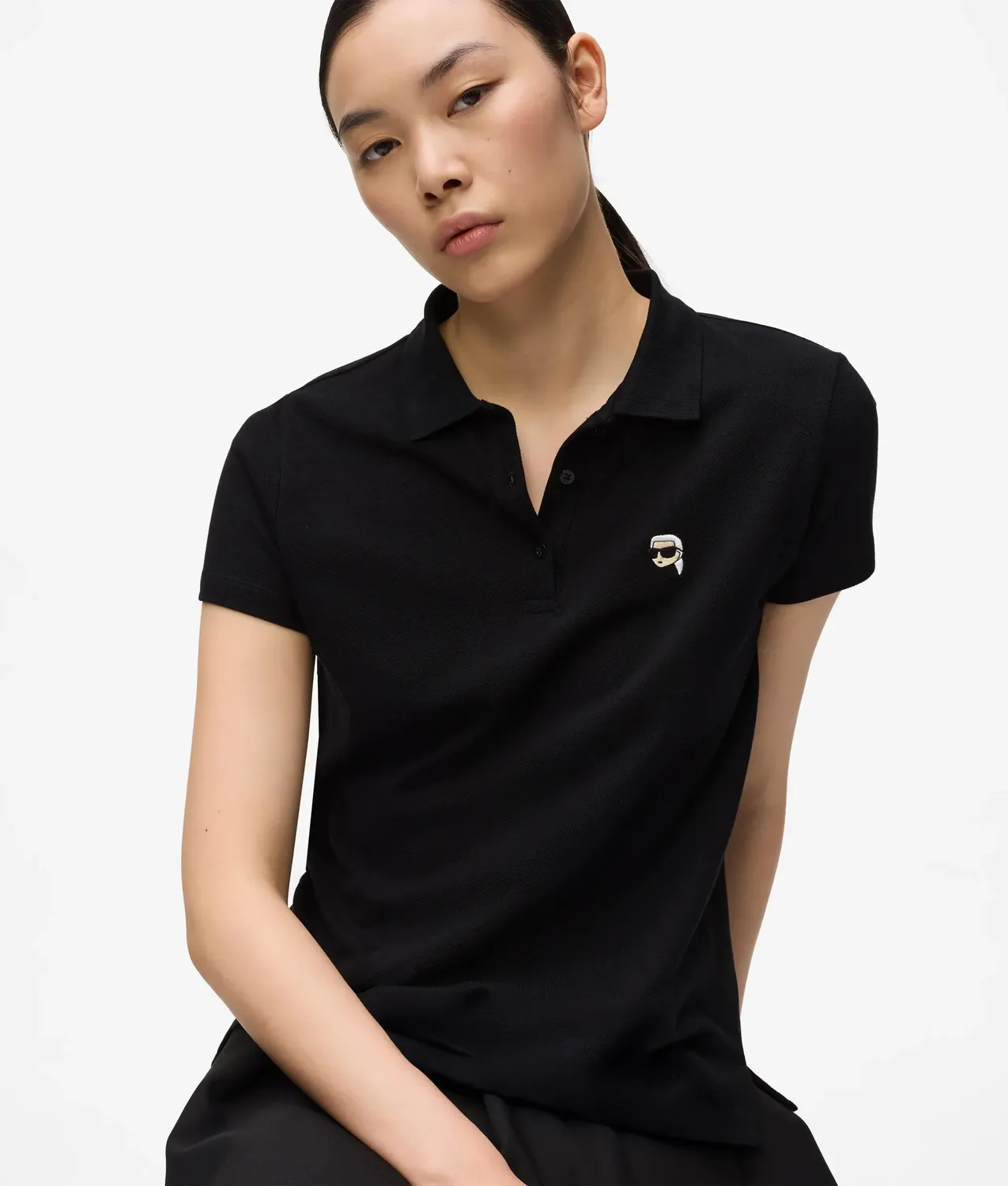 Karl Lagerfeld Ikon Pique Polo Bio-Baumwolle