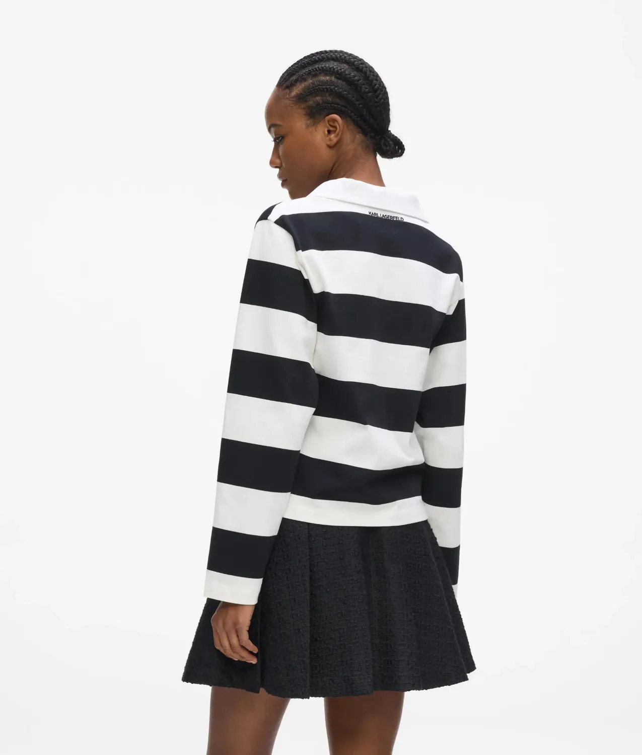 Karl Lagerfeld Ikon Rugby-Shirt Streifen Bio-Baumwolle