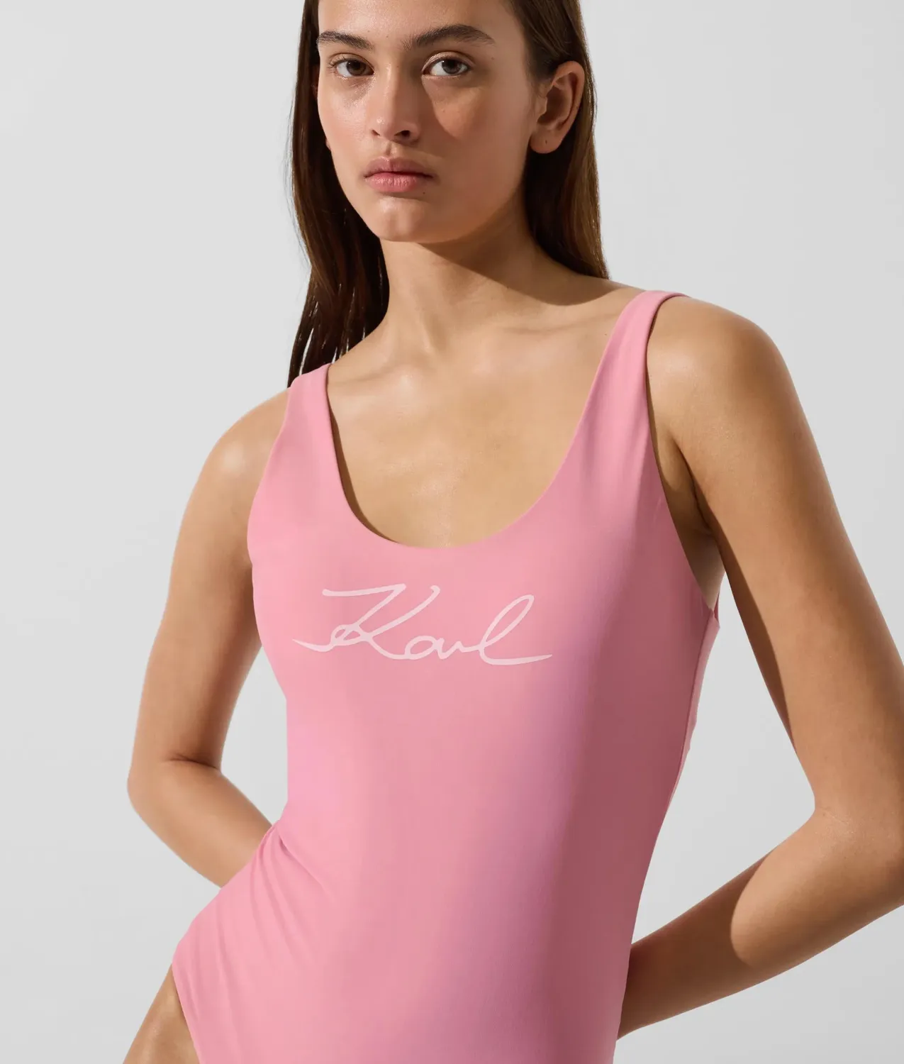 Karl Lagerfeld Signature Badeanzug Damen Logo