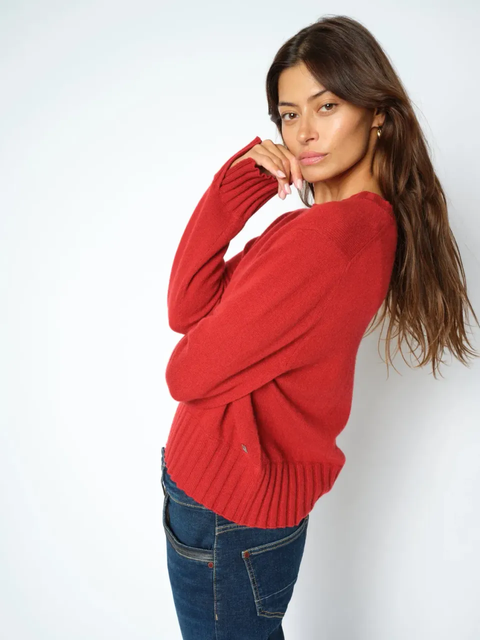 Mos Mosh MMMoria Cashmere Crewneck Pullover Lava Falls