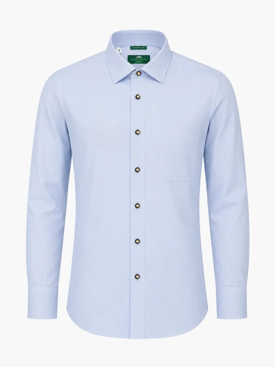 Gloriette Trachtenhemd Fein Oxford blau Iron Free