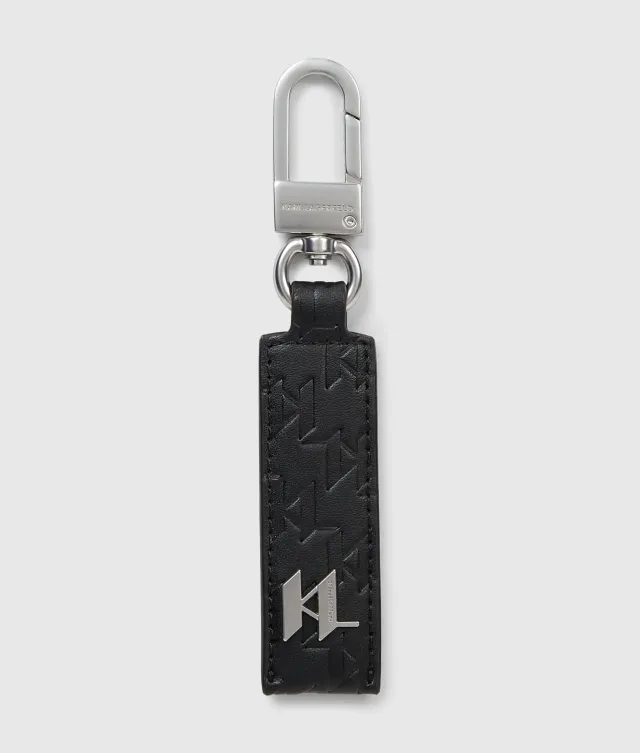Karl Lagerfeld K/Monogram Schlüsselanhänger geprägt Metall