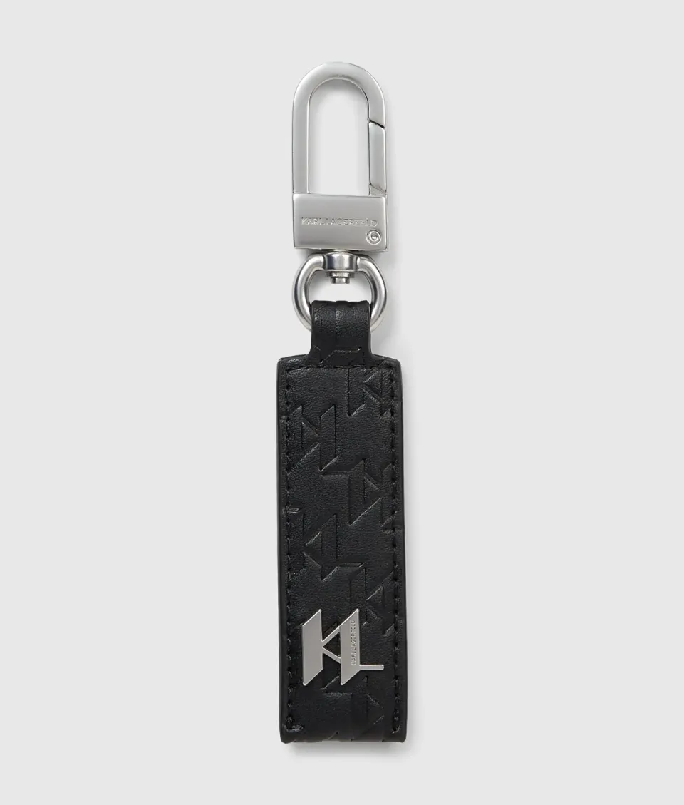 Karl Lagerfeld K/Monogram Schlüsselanhänger geprägt Metall