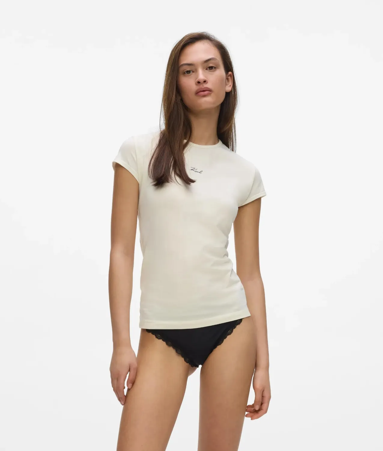 Karl Lagerfeld Signature T-Shirt 2er-Pack Bio-Baumwolle