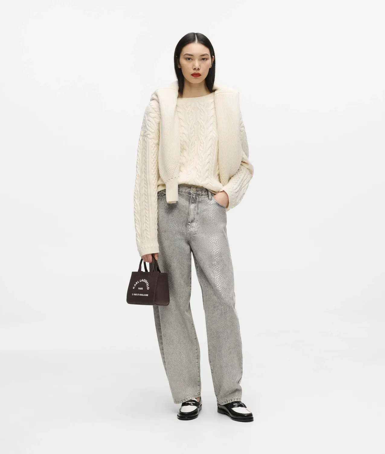 Karl Lagerfeld Rue St-Guillaume Mini Tote mit Print