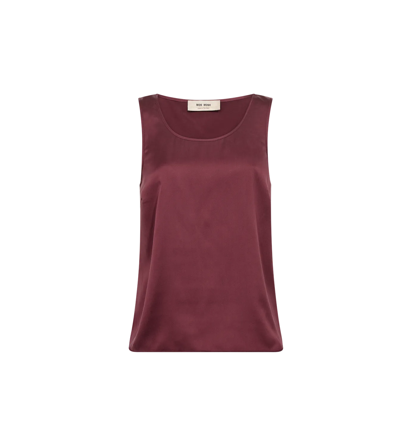 Mos Mosh MMAstrid Silk Topp Top Schwarz Seide Glanz