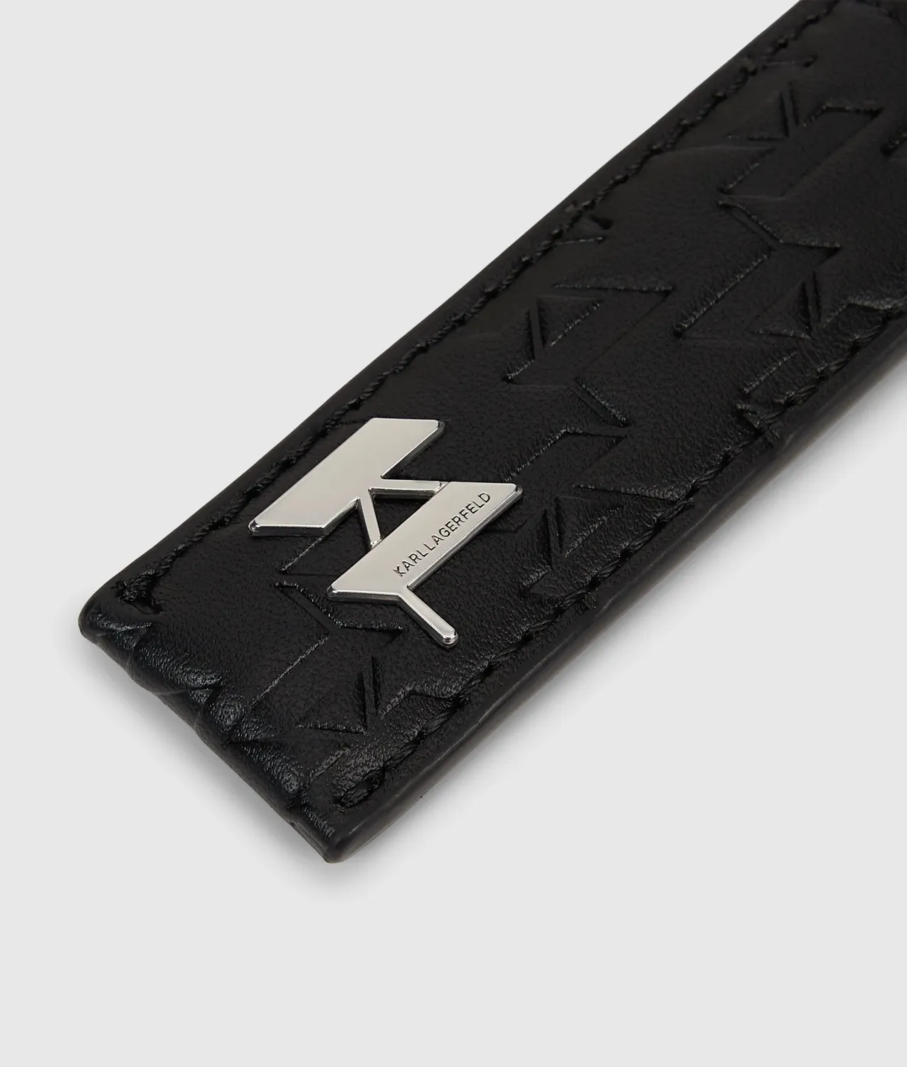 Karl Lagerfeld K/Monogram Schlüsselanhänger geprägt Metall