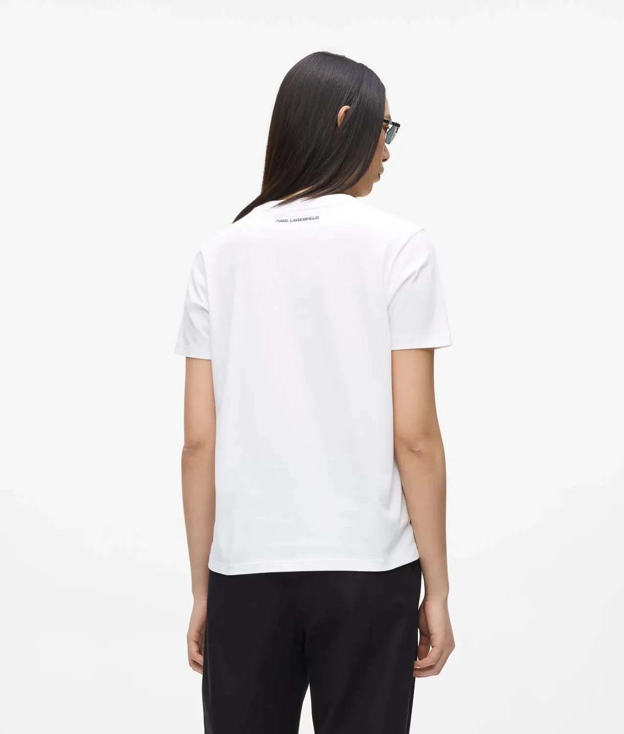 Karl Lagerfeld With Love T-Shirt Bio-Baumwolle Crew-Neck